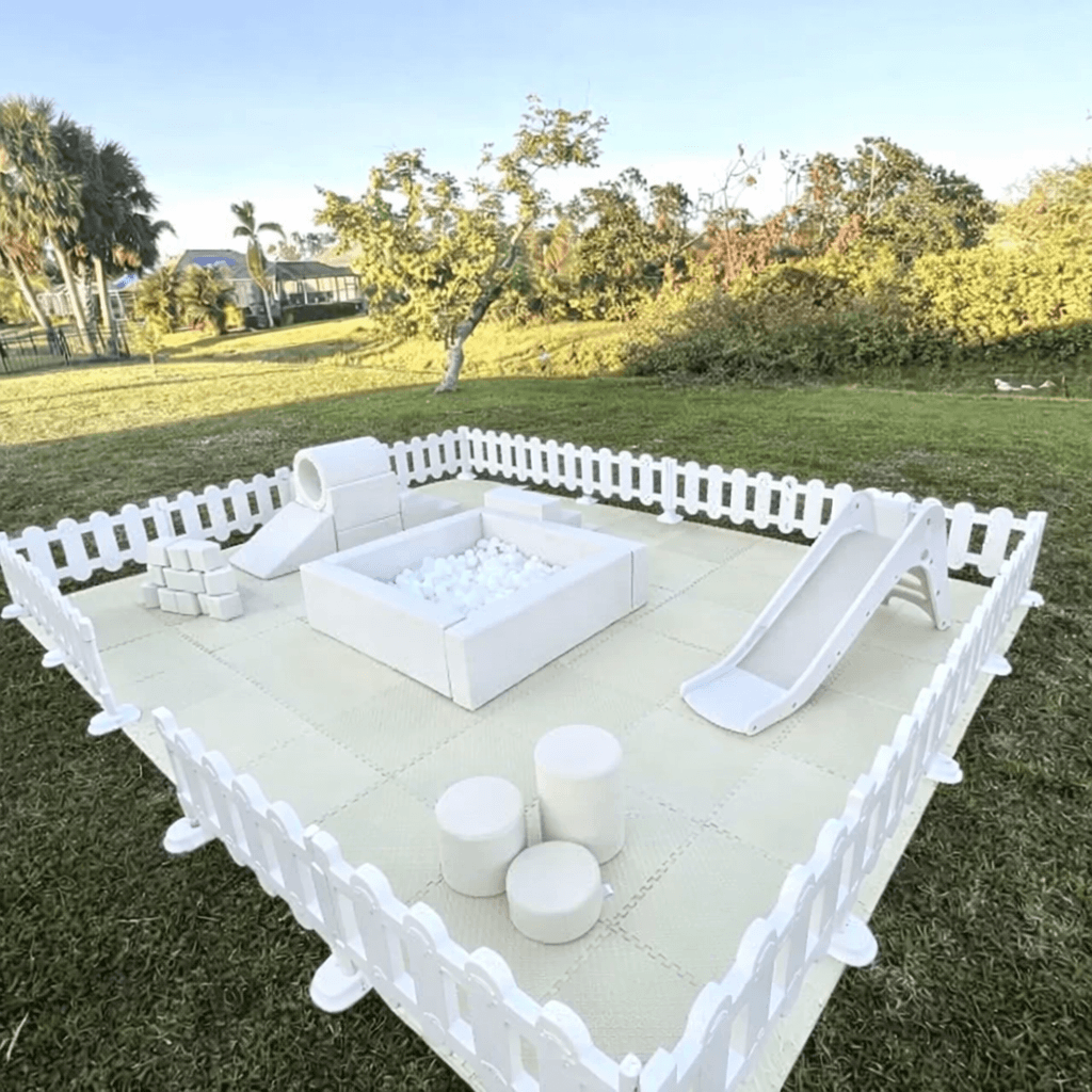 Dreamy Starter Pastel soft play set with ball pit rental for toddler party in Las Vegas