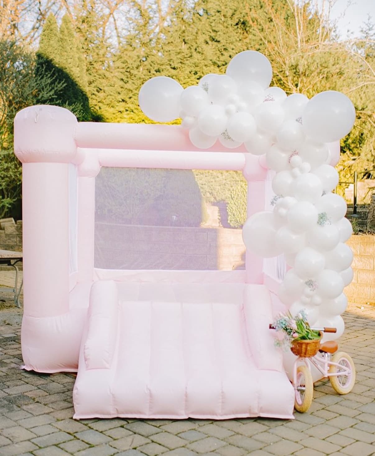 Pink bounce house rental for kids birthday party Las Vegas